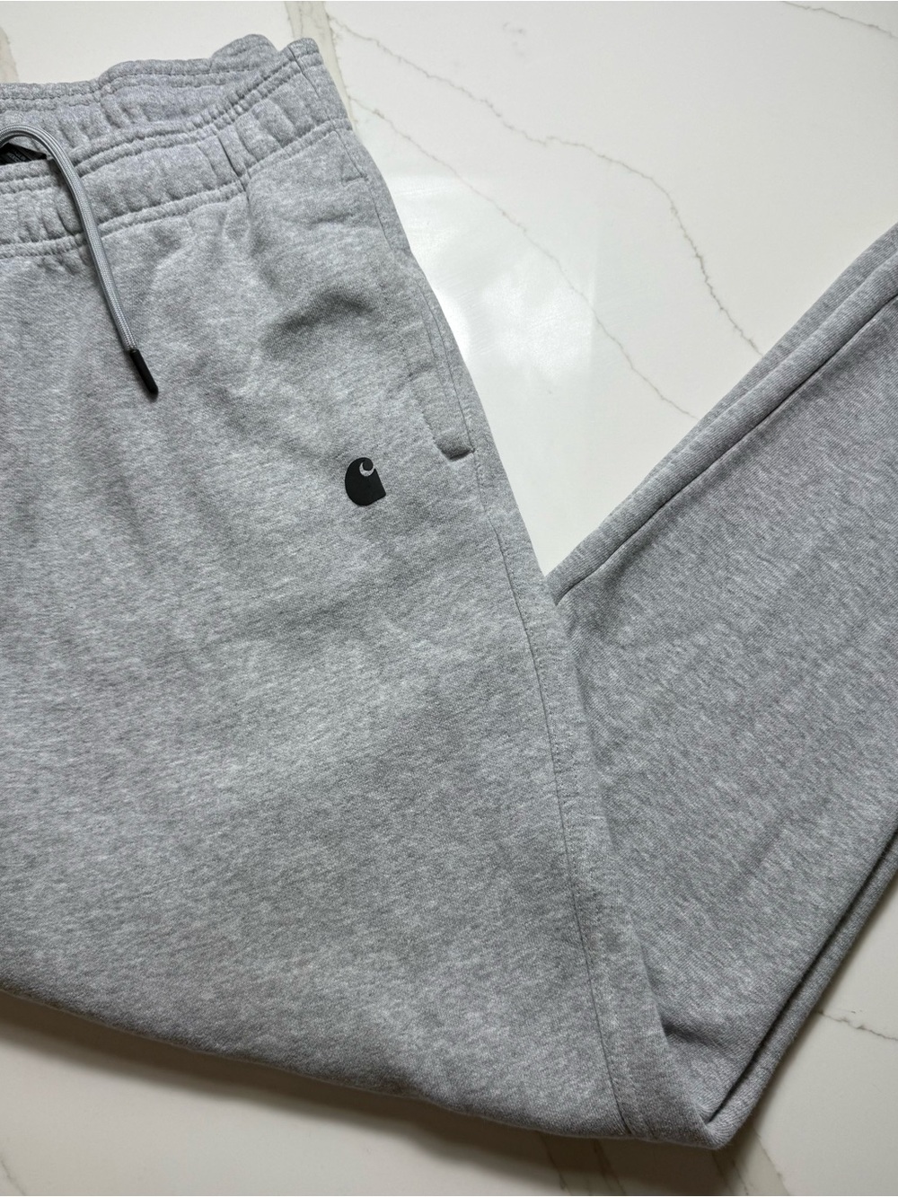 Carhartt Men’s Light Gray Logo Joggers